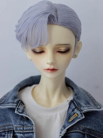 BJD Wig Milk Side Part Short Hair for SD MSD Size Ball Jointed Doll