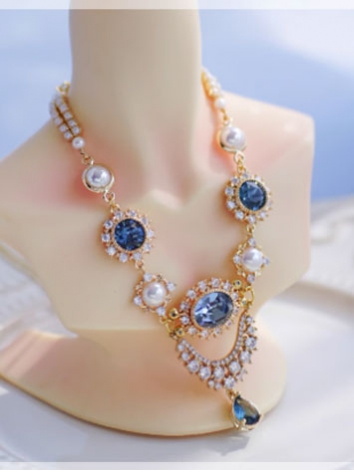 BJD Accessaries Sea Blue Necklace X246 for SD Size Ball-jointed Doll