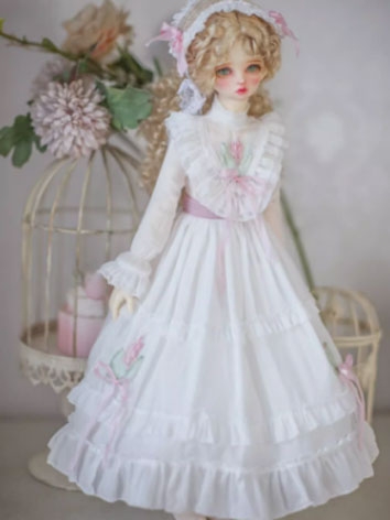 BJD Clothes White Dress Suits for MSD Size Ball-jointed Doll