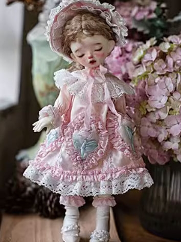 BJD Clothes Silk Embroidery Dress Suits for YOSD Size Ball-jointed Doll