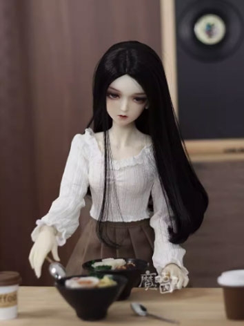 BJD Clothes Girl/Female Sweet White Long Sleeve Top for SD/MSD Size Ball-jointed Doll