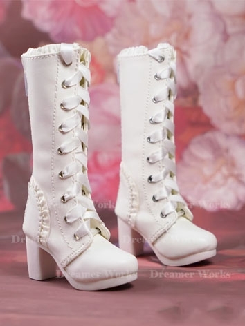 BJD Shoes Lace Lace-up High Heel Boots for MSD SD Ball-jointed Doll