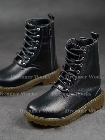 BJD Shoes Black Punk Shoes ...