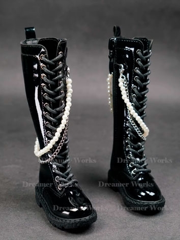BJD Shoes Punk Beads Chain Boots for 70cm MSD Ball-jointed Doll