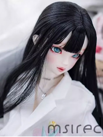 BJD Wig Black Long Straight Style Wig Hair for SD MSD YOSD Size Ball-jointed Doll