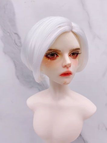 BJD Wig Male Moon White Soft Short Wig for SD MSD YOSD Size Ball-jointed Doll