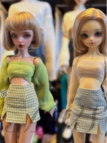 BJD Clothes Female Knit Two Pieces Clothes for MSD Size Ball-jointed Doll