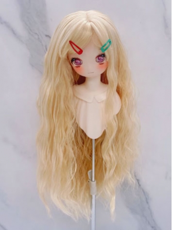 BJD Wig Female Soft Long Curly Wig for SD MSD YOSD Size Ball-jointed Doll