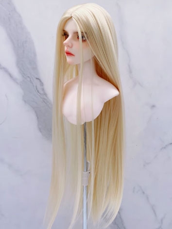 BJD Wig Female Male Milk Gold Ancient Soft Long Straight Wig for SD MSD YOSD Size Ball-jointed Doll