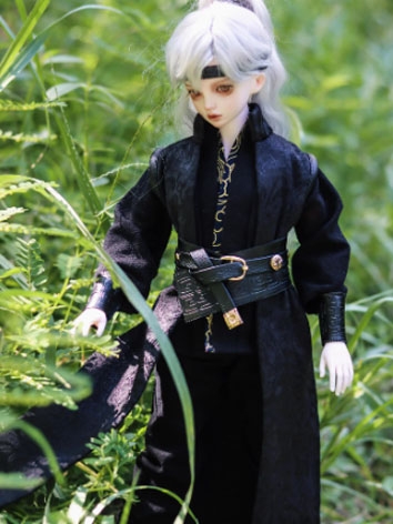 BJD Clothes Ancient Style [Lin Yuan] Top Pants Kung Fu Suit for MSD Ball-jointed Doll