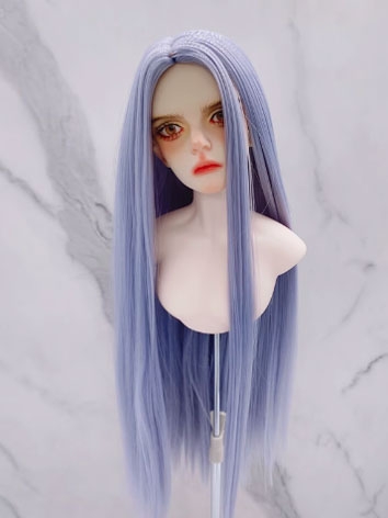 BJD Wig Male Female Haze Blue Ancient Soft Long Straight Wig for SD MSD YOSD Size Ball-jointed Doll