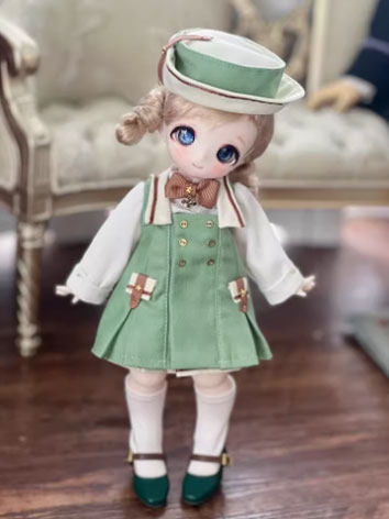 BJD Clothes Summer School Dress Suit for YOSD Size Ball Jointed Doll