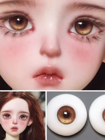 BJD Plaster Resin Eyes Gold Brown (ZH Series) 10mm 12mm 14mm 16mm 18mm Eyeballs for Ball-jointed Doll