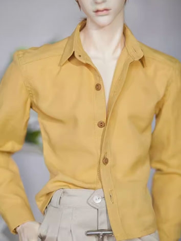 BJD Clothes Male Yellow Shirt for 70/ID72/ID75/Muscle75/YC76/Loongsoul80 Size Ball-jointed Doll