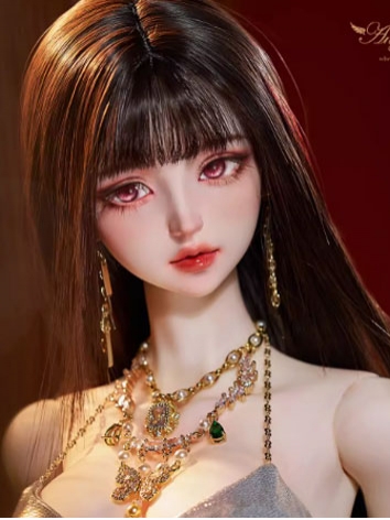 BJD Wig 1/3 Black and Wine Straight Long Hair for SD Size Ball-jointed Doll