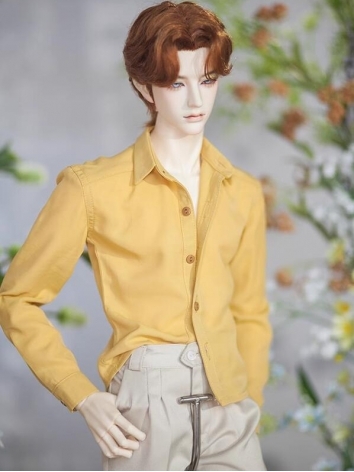 BJD Clothes Male Yellow Shirt for 70/ID72/ID75/Muscle75/YC76/Loongsoul80 Size Ball-jointed Doll