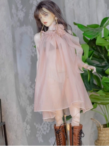 BJD Clothes Female Translucent Pink Blue Dress for MSD SD Ball-jointed Doll