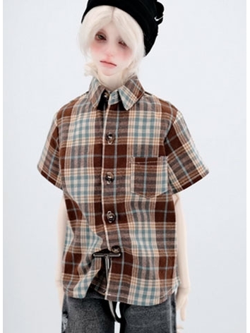 BJD Clothes Retro Plaid T-Shirt for 70cm ID75 Ball-jointed Doll