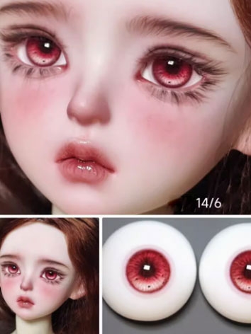 BJD Plaster Resin Eyes Cinnabar Red (ZH Series) 10mm 12mm 14mm 16mm 18mm Eyeballs for Ball-jointed Doll