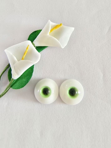 BJD Plaster Green Eyes 02 14mm Eyeballs for Ball-jointed Doll