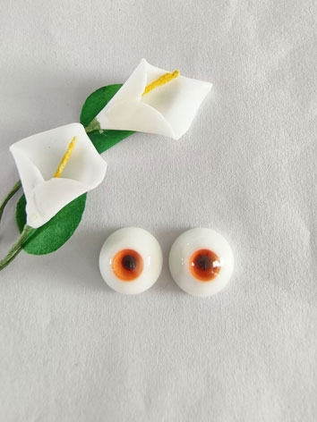 BJD Plaster Orange Eyes 03 14mm Eyeballs for Ball-jointed Doll