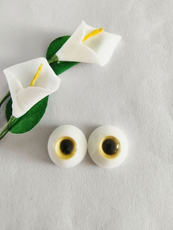 BJD Plaster Lignt Yellow Eyes 04 14mm Eyeballs for Ball-jointed Doll