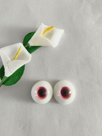BJD Plaster Pink Eyes (10) 14mm Eyeballs for Ball-jointed Doll