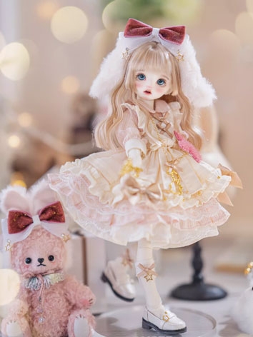 BJD Clothes Blue Pink Alice Dress Suits for YOSD Size Ball-jointed Doll