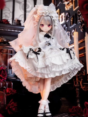 BJD Clothes Blue White Dress Suits for MSD Size Ball-jointed Doll