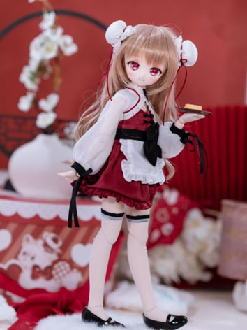 BJD Clothes Black Red White Dress Suits for MSD Size Ball-jointed Doll