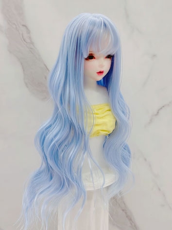 BJD Wig Female Blue Curly Wig for SD MSD YOSD Size Ball-jointed Doll
