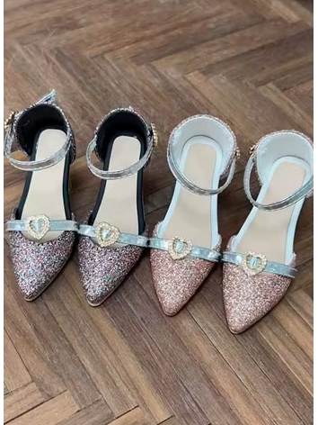 BJD Shoes Female Glitter Po...