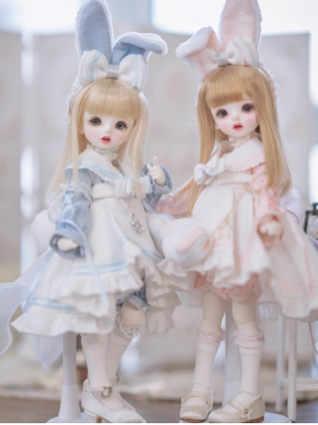 BJD Clothes Blue Pink Dress Suits for YOSD Size Ball-jointed Doll