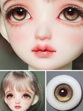 BJD Plaster Resin Eyes Light Brown (DD Series) 10mm 12mm 14mm 16mm 18mm Eyeballs for Ball-jointed Doll