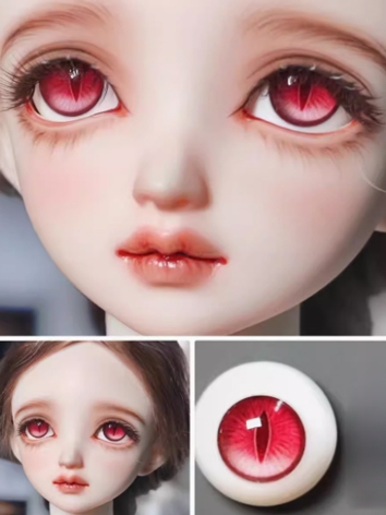 BJD Plaster Resin Eyes SE1 Red (Cat Eyes SE) 8mm 10mm 12mm 14mm 16mm 18mm Eyeballs for Ball-jointed Doll