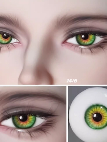 BJD Plaster Resin Eyes Green (Lian Yu Shen Kong2) 8mm 10mm 12mm 14mm 16mm 18mm Eyeballs for Ball-jointed Doll