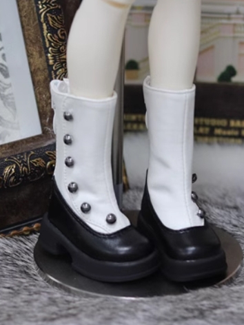 BJD Shoes Black Brown White Round Toe Martin Boots for MSD YOSD Size Ball Jointed Doll