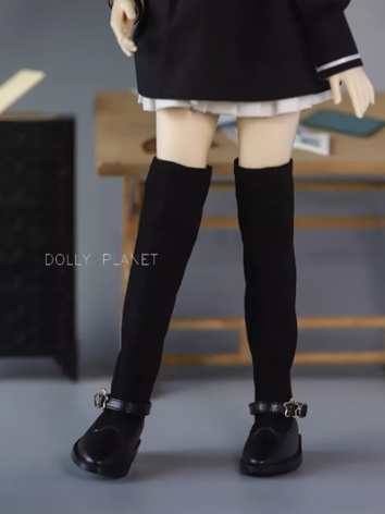 BJD Shoes Black Overknee Boots for MSD YOSD Size Ball-jointed Doll