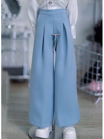 BJD Clothes Haze Blue Lazy Style Loose Pants A495 for ID75 Loongsoul73 70cm Popo68 SD MSD Size Ball-jointed Doll