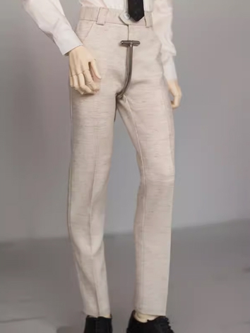 BJD Clothes Male Beige Black Pants for 70cm/ID75/YC76 Size Ball-jointed Doll