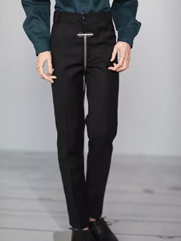 BJD Clothes Male Beige Black Pants for 70cm/ID75/YC76 Size Ball-jointed Doll