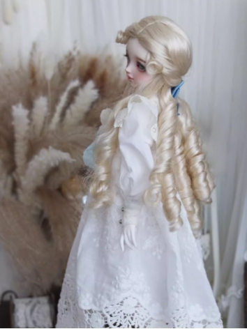 BJD Wig Retro Light Gold Mo...