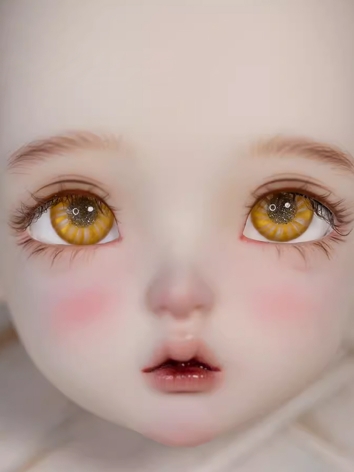 BJD Eyes Glass Eyes Yellow Green 14mm Eyeballs for Ball-jointed Doll