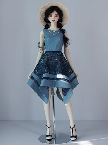 BJD Clothes Female Blue Den...