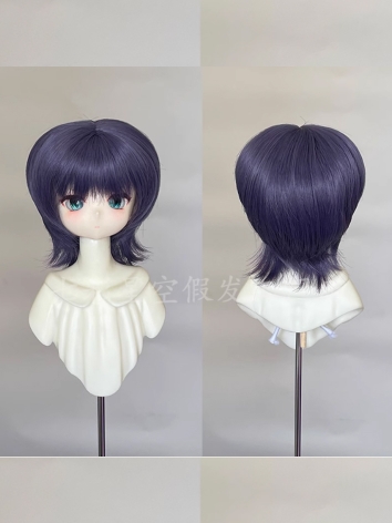 BJD Wig Purple Asymmetric B...