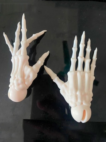 BJD Ball Jointed Hands Skull Fit for MSD/SD Size Ball Jointed Doll 