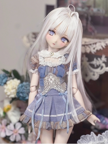 BJD Clothes Girl Blue Top S...