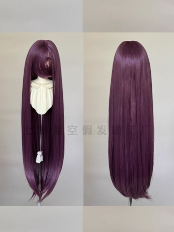 BJD Wig Dark Purple High Te...