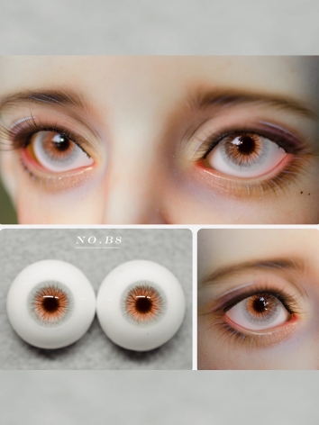 BJD Plaster Orange Eyes 10mm 12mm 14mm 16mm 18mm Eyeballs for Ball-jointed Doll