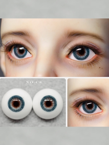 BJD Plaster Blue Eyes 10mm 12mm 14mm 16mm 18mm Eyeballs for Ball-jointed Doll